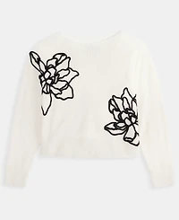 Charter Club Women's 100% Cashmere Boatneck Embroidered Floral Sweater, Macy's Exclusive