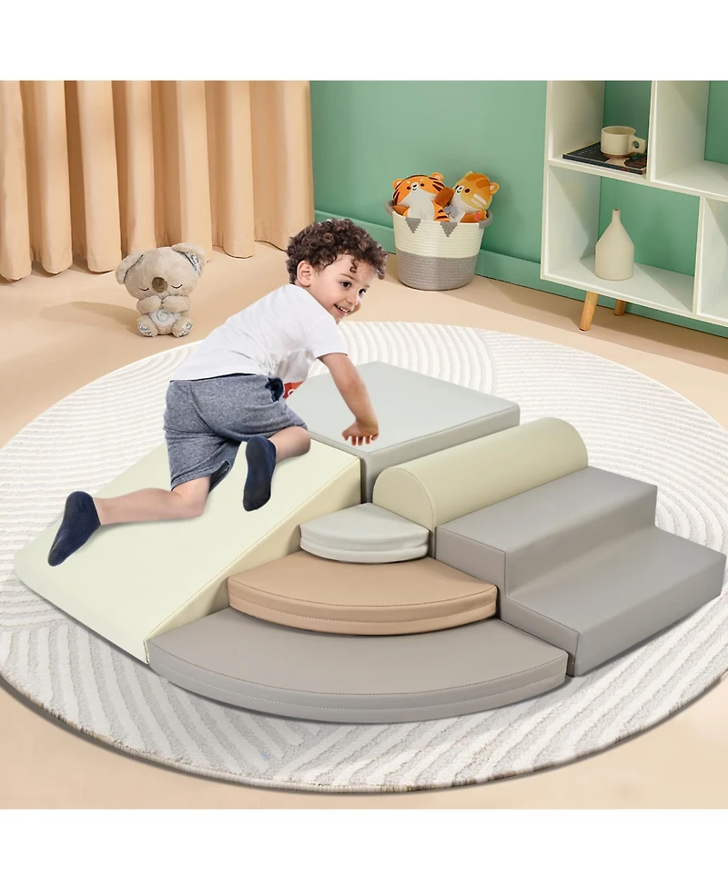 Streamdale Pizza-Shaped Soft Foam Climbing Blocks for Toddlers