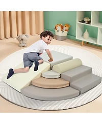 Streamdale Pizza-Shaped Soft Foam Climbing Blocks for Toddlers