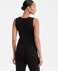 Charter Club Women's 100% Cashmere Ribbed Sleeveless Sweater, Macy's Exclusive