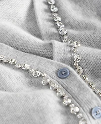 Charter Club Women's 100% Cashmere V-Neck Rhinestone Cardigan, Macy's Exclusive