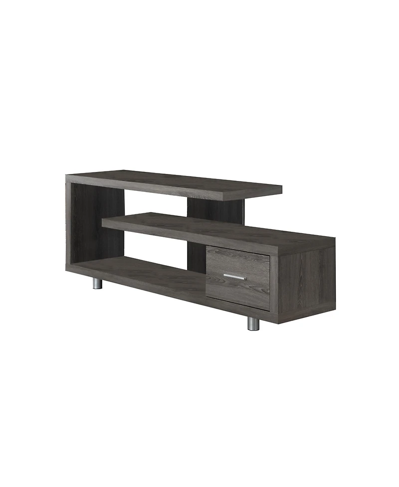 Wood Tv Stand with Open Shelving for Flat Screen TVs and Media Equipment