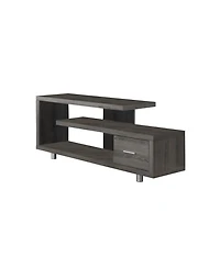 Wood Tv Stand with Open Shelving for Flat Screen TVs and Media Equipment