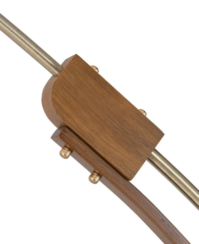 Nova of California 80" Wood Melmar Lucite Arc Floor Lamp