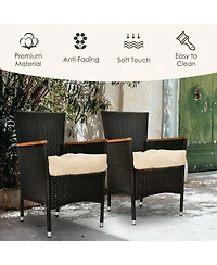 21 Inch x 21 Inch Patio Chair Seat Cushion Pads for Indoor and Outdoor