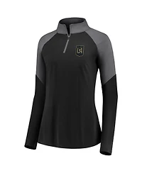 Fanatics Women's Black Lafc Interlock Quarter-Zip Pullover Sweatshirt