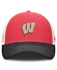Top of the World Men's Red/Black Wisconsin Badgers Off-Road Trucker Adjustable Hat