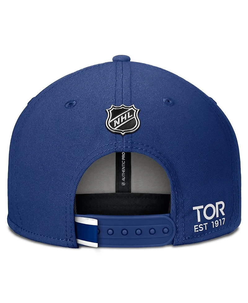 Fanatics Men's Blue Toronto Maple Leaf's Authentic Pro Prime Snapback Hat