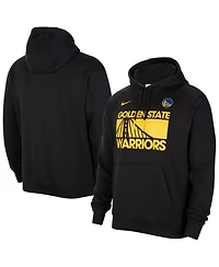 Nike Men's Black Golden State Warriors Courtside Club Pullover Hoodie