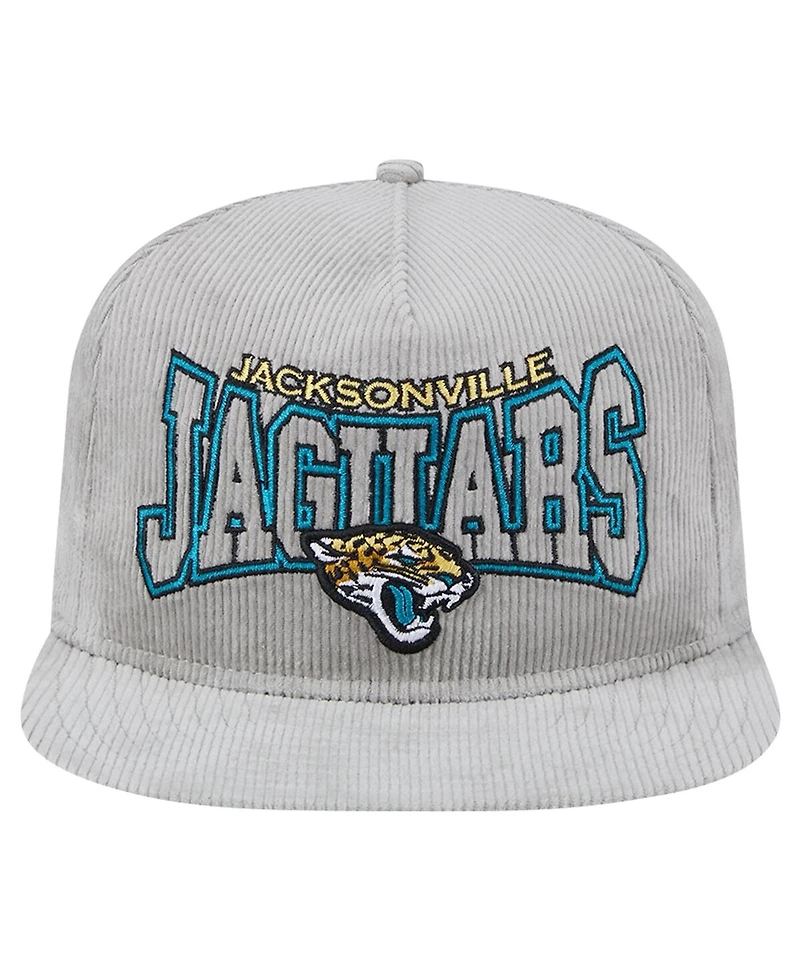 New Era Men's Gray Jacksonville Jaguars Corduroy Golfer Adjustable Hat