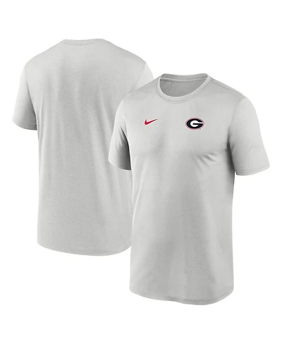 Nike Men's Gray Georgia Bulldogs 2025 Sideline Small Logo Legend Performance T-Shirt