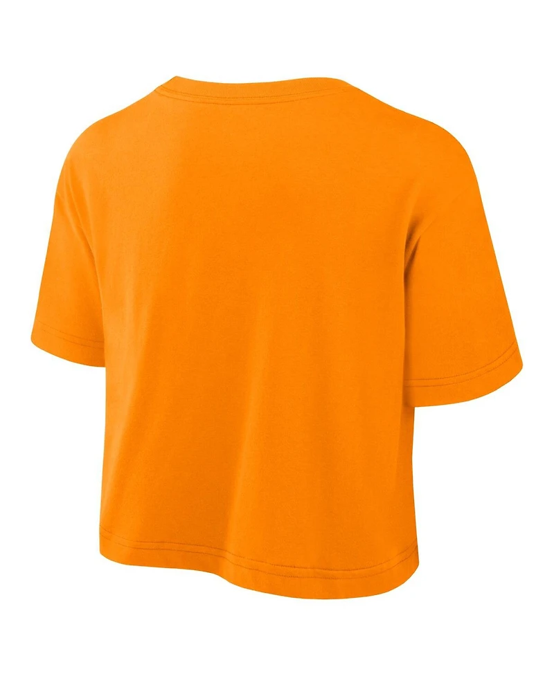 Nike Women's Tennessee Orange Tennessee Volunteers Power Pursuit Athletic Prep Arch Performance Cropped T-Shirt