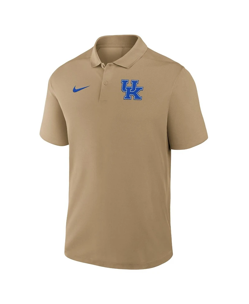 Nike Men's Tan Kentucky Wildcats Primetime Victory Primary Logo Performance Polo Shirt