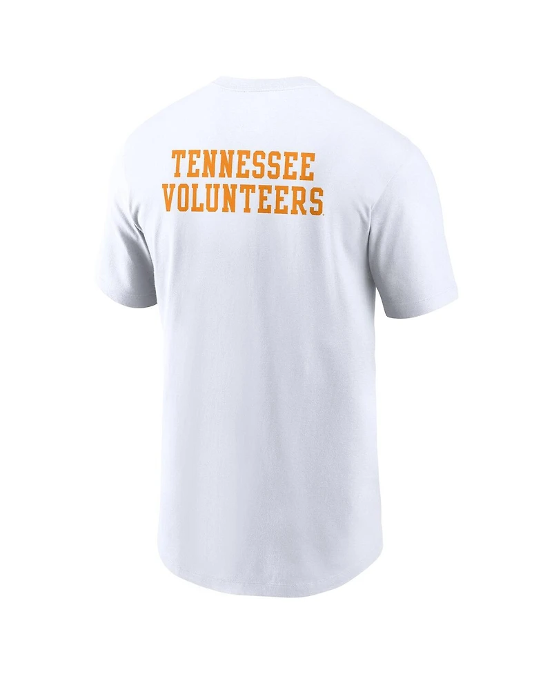 Nike Men's White Tennessee Volunteers 2-Hit Stacked T-Shirt