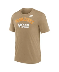 Nike Men's Heather Light Brown Tennessee Volunteers Legacy Arch Tri-Blend T-Shirt