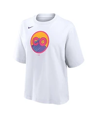 Nike Women's White Colorado Rockies 2025 City Connect Logo Boxy T-Shirt