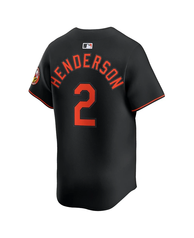 Nike Men's Gunnar Henderson Black Baltimore Orioles Alternate Limited Player Jersey