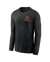 Nike Men's Black Cincinnati Bengals Sideline Performance Long Sleeve T-Shirt