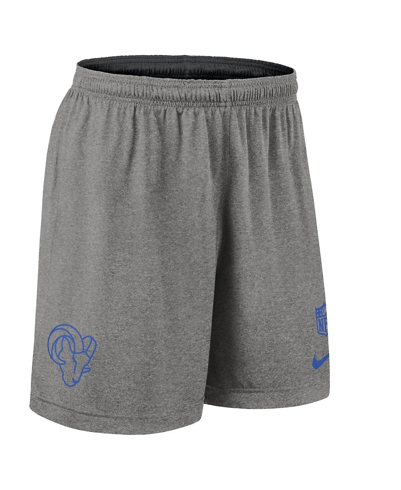Nike Men's Black Los Angeles Rams Sideline Reversible Performance Shorts