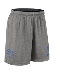 Nike Men's Black Los Angeles Rams Sideline Reversible Performance Shorts
