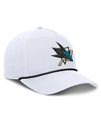 Fanatics Men's White San Jose Sharks Rope A-Frame Adjustable Hat