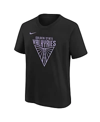 Nike Big Boys and Girls Eclipse Black Golden State Valkyries Essential Logo T-Shirt