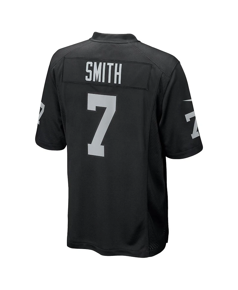 Nike Men's Geno Smith Black Las Vegas Raiders Game Player Jersey