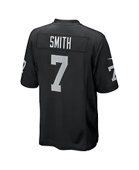 Nike Men's Geno Smith Black Las Vegas Raiders Game Player Jersey