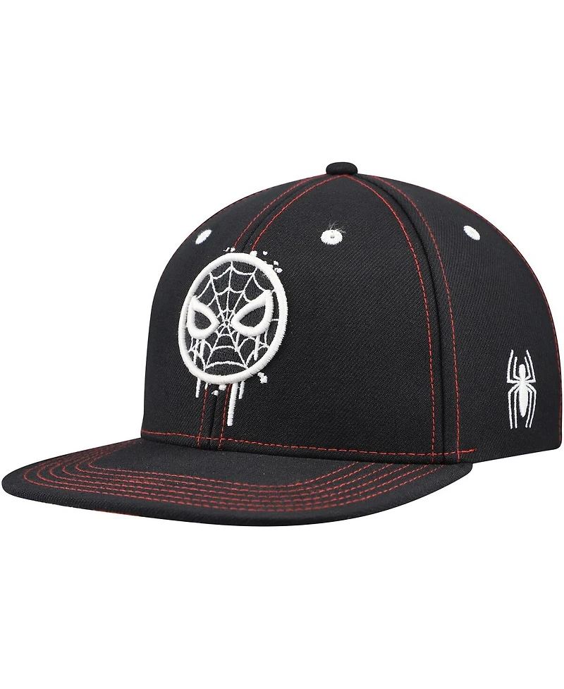 Lids Big Boys and Girls Black Spider-Man Glow-in-the-Dark Snapback Hat