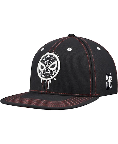 Lids Big Boys and Girls Black Spider-Man Glow-in-the-Dark Snapback Hat