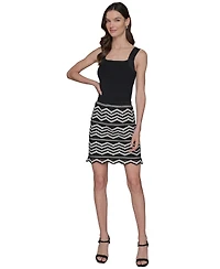 Karl Lagerfeld Paris Women's Chevron Knit Skirt