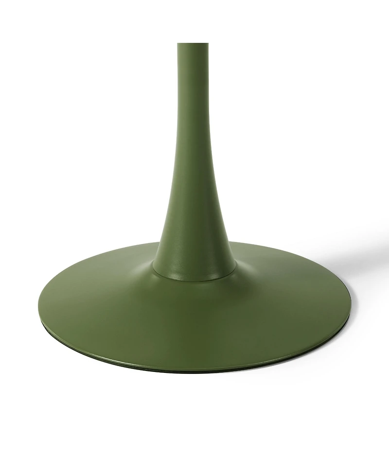 23.5" Round Outdoor Indoor Metal Cocktail Dining Table