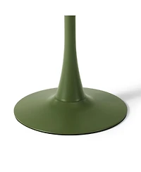 23.5" Round Outdoor Indoor Metal Cocktail Dining Table