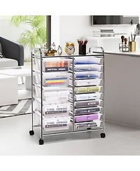 15 Drawers Rolling Storage Cart Organizer