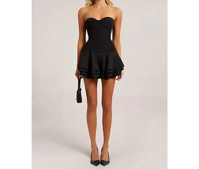 Heiress Beverly Hills Women's Corset Chiffon Flared Mini Dress