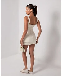 Heiress Beverly Hills Women's Boucle Flower Mini Dress