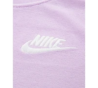 Nike Little Girls Let's Roll Towel Terry T-Shirt & Shorts, 2 Piece Set