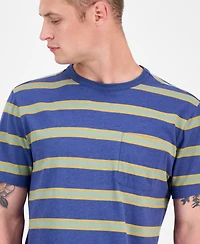 Sun + Stone Men's Cambridge Short Sleeve Crewneck Striped T-Shirt, Exclusively at Macy's