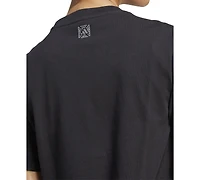 adidas Women's Cotton Animal-Print Logo Crewneck T-Shirt