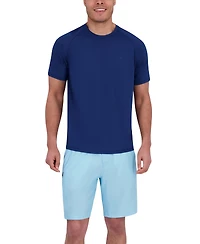 Spyder Men's Short Sleeve Waffle-Knit Crewneck Swim Shirt