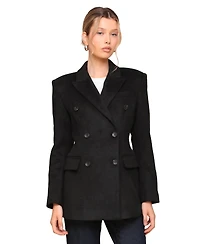 Avec Les Filles Women's Notched-Collar Blazer Coat