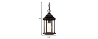 Textured Glass Lantern Hanging Light – Classic Lighting for Exterior Spaces