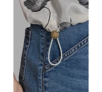 Karl Lagerfeld Paris Petite Floral-Print Drawcord-Hem Blouse