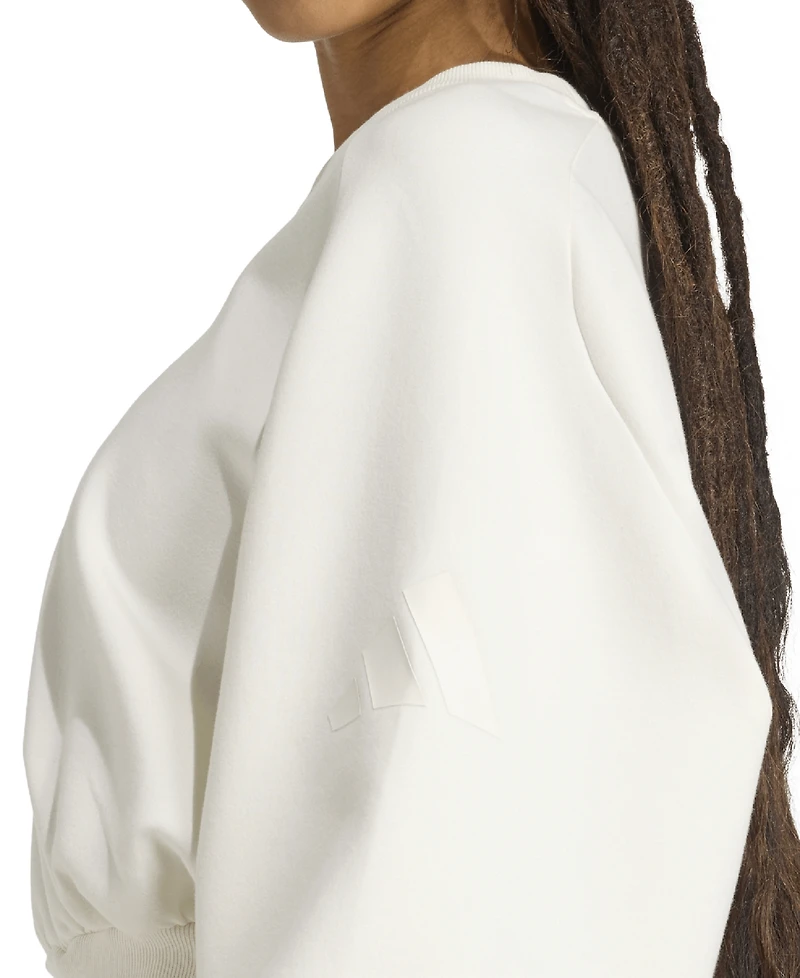 adidas Women's Soft Lux Relaxed Crewneck Sweatshirt