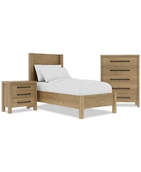 Davie 3-Pc. Twin Set (Panel Bed, Chest & 3-Drawer Nightstand)