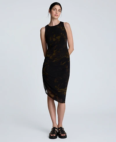 Kenneth Cole Women's Sandra Side-Ruched Asymmetric Tank Dress