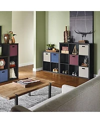 ClosetMaid 9 Cube Storage Shelf Bookshelf Home Organizer with Back Panel, Black