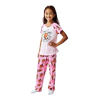 Dog Man Big Girls Pajama Set-14