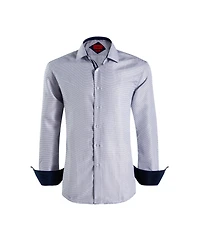 Elie Balleh Big Boys White Slim Fit Honeycomb Button-Down Shirt