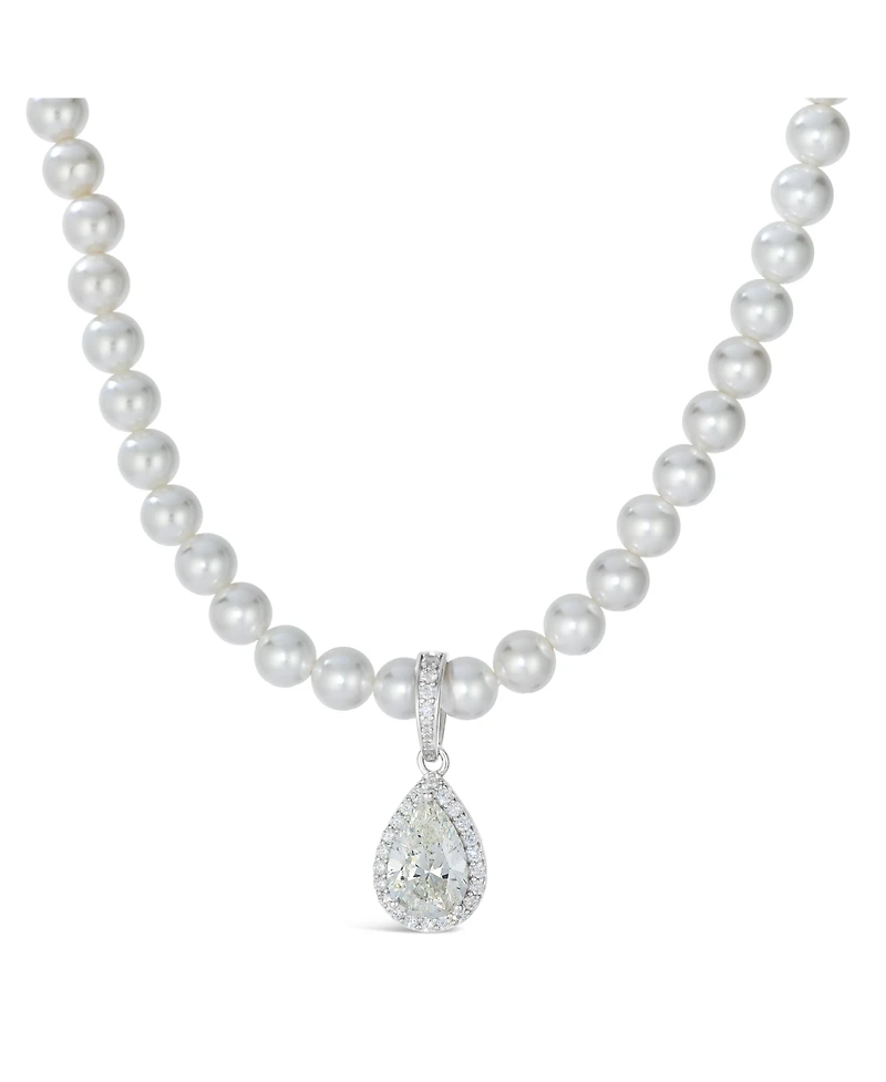 Anna Zuckerman Princess Di Champagne Pearl Necklace